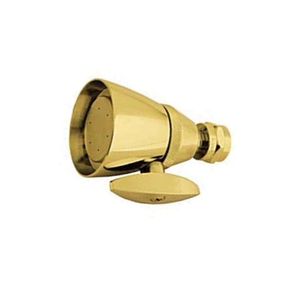 Thrifco Plumbing Polished Brass Adjustable Shower Head 4402201 - main